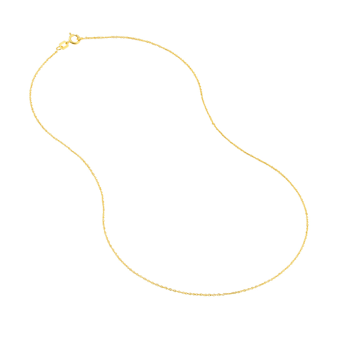 0.8mm Sparkle Singapore Chain with Spring Ring