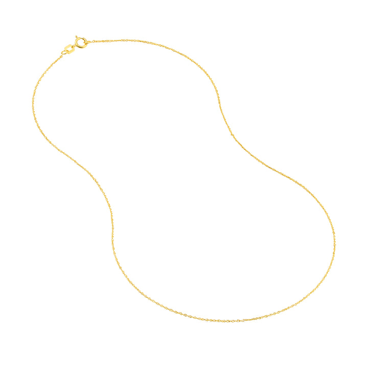 0.8mm Sparkle Singapore Chain with Spring Ring