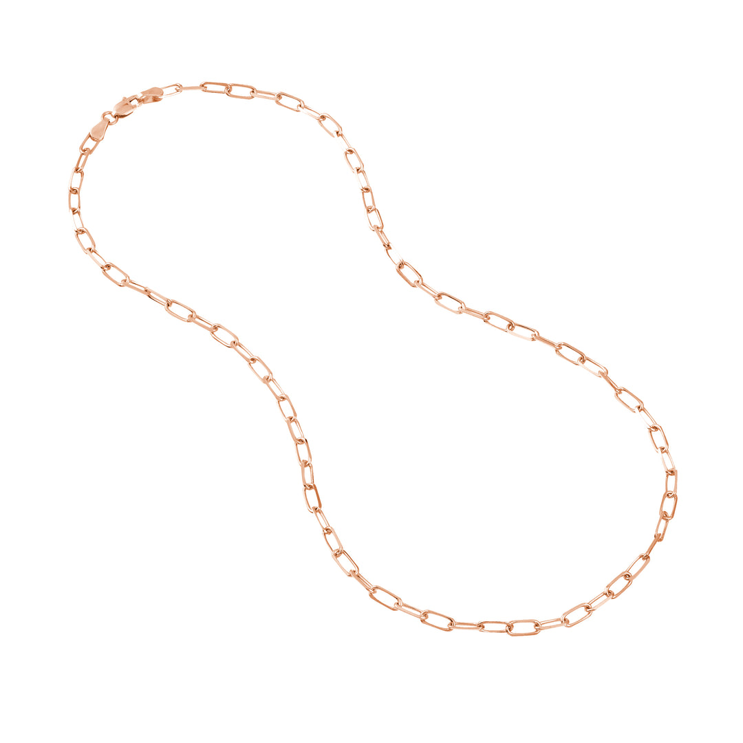 3.1mm Paper Clip Chain with Lobster Lock