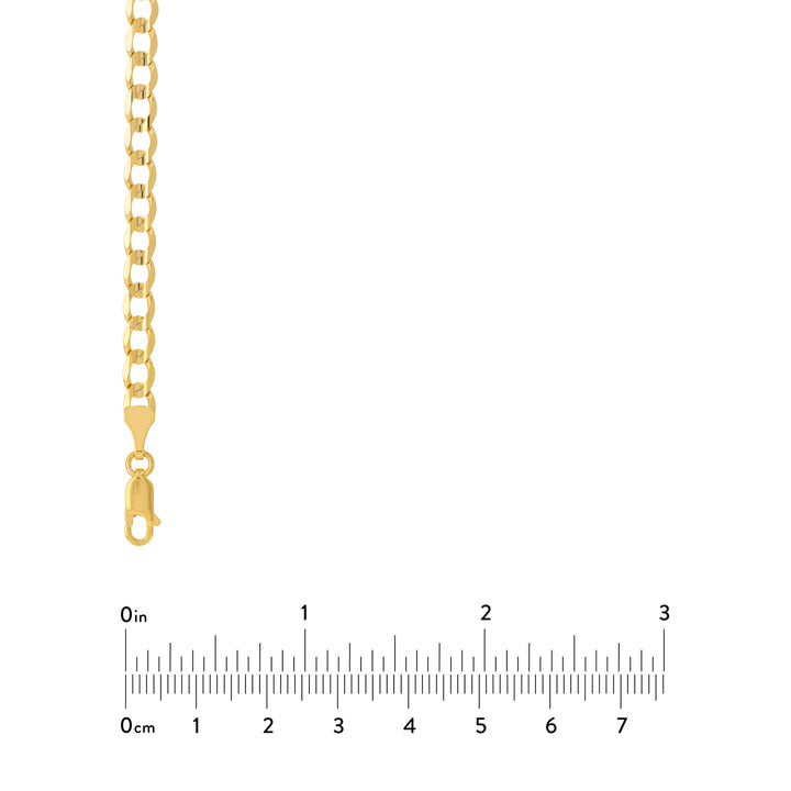4.9mm Light Concave Curb Chain with Lob. Lock