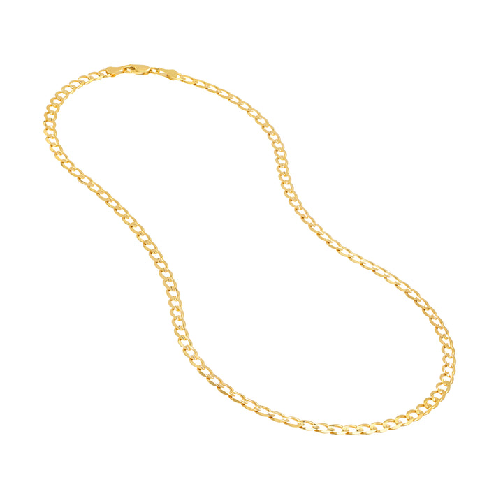 4.9mm Light Concave Curb Chain with Lob. Lock