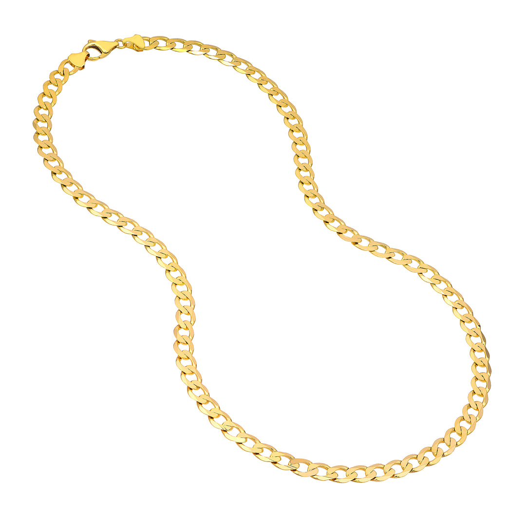 7.2mm Light Open Curb Chain with Lobster Lock