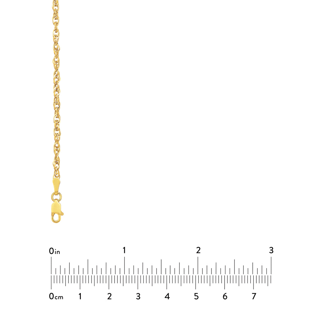 2.6mm Designer Rope Chain with Lobster Lock