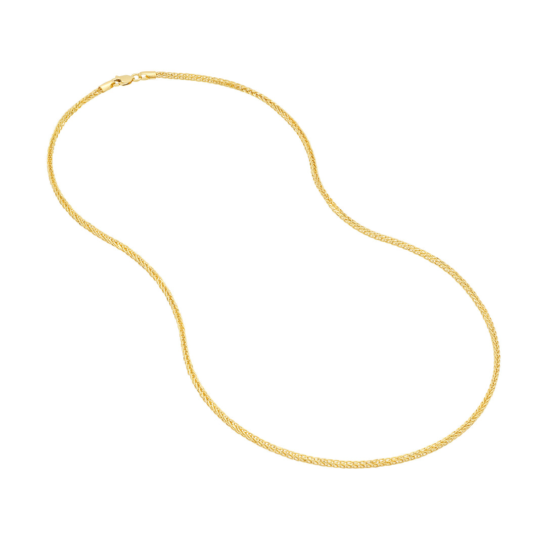 2.25mm Square Wheat Chain with Lobster Lock