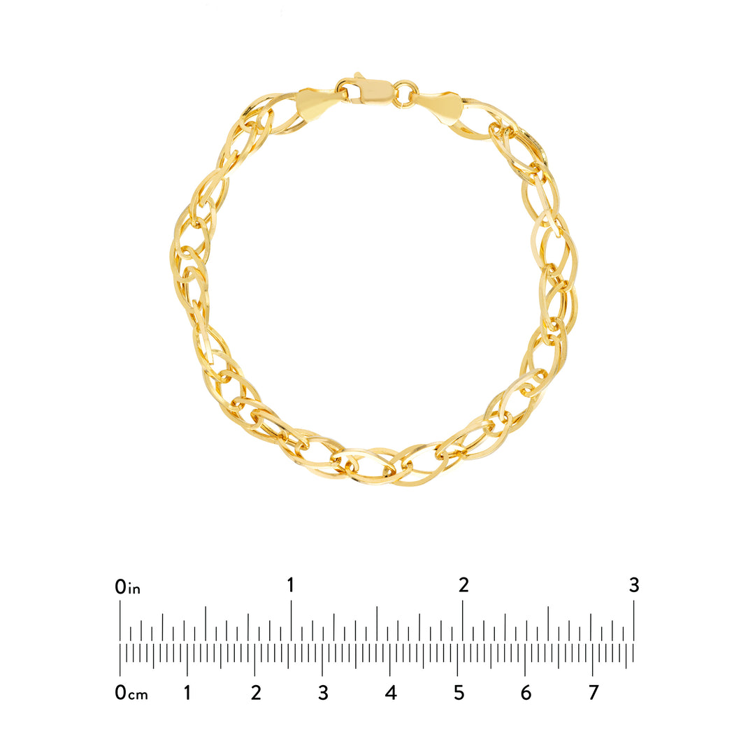 Square Wire Hollow Link Bracelet