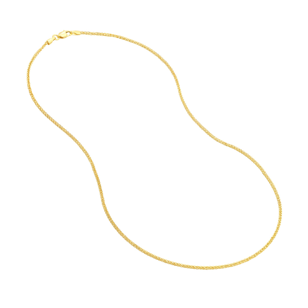 1.75mm Square Wheat Chain with Lobster Lock