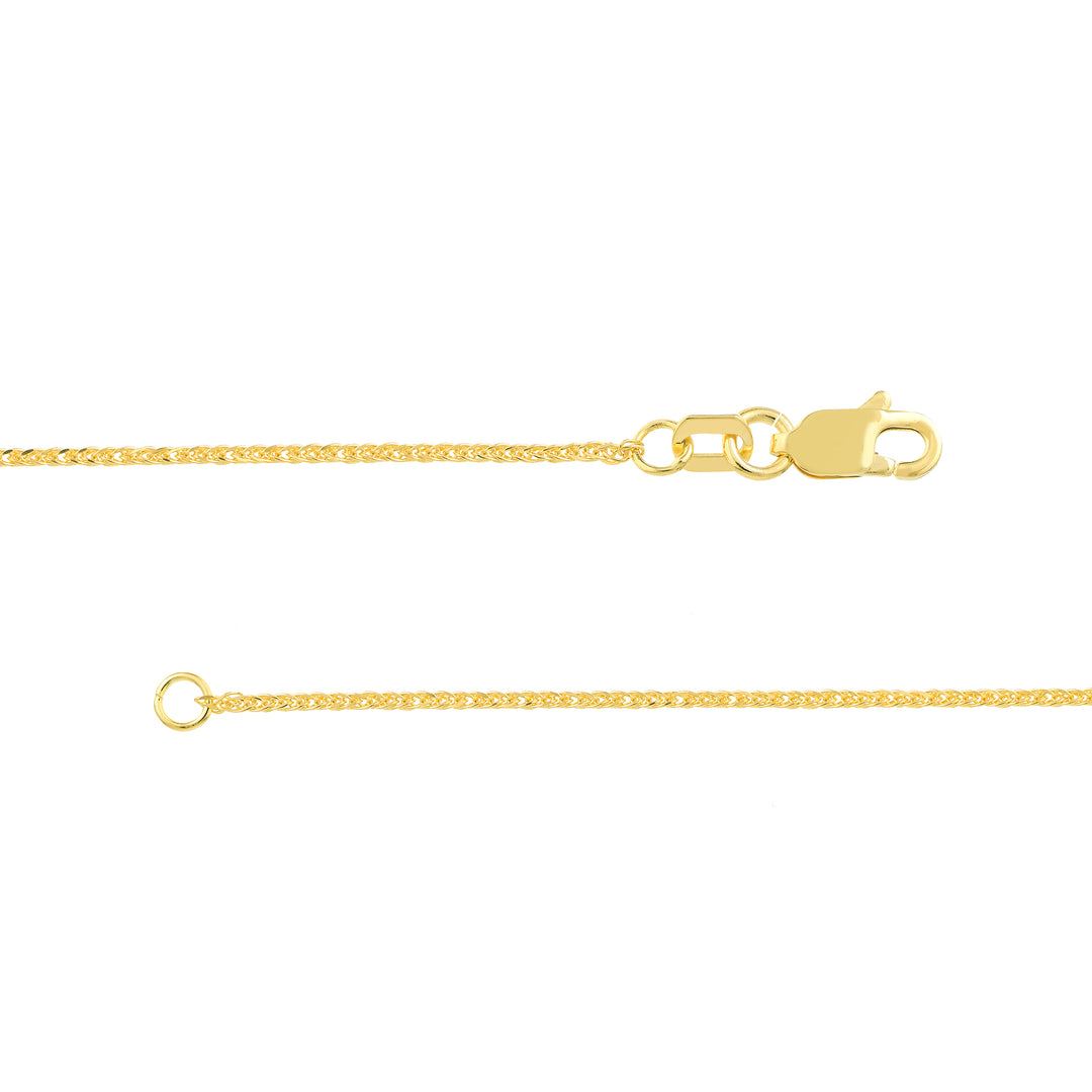 0.85mm D/C Square Wheat Chain with Lobster Lock