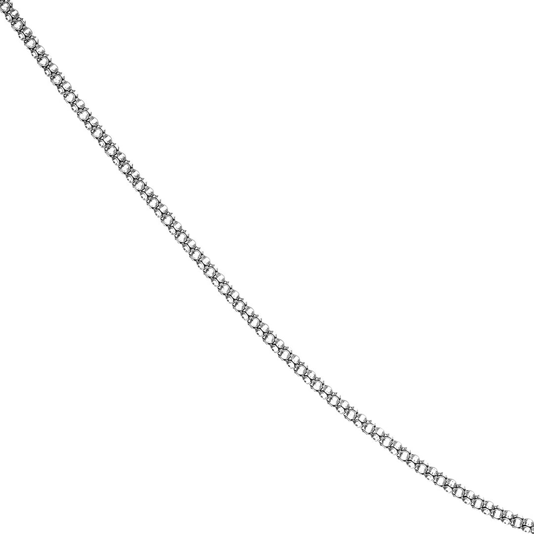 Sterling Silver 2.3mm Oxidized Popcorn Chain with Lobster Lo