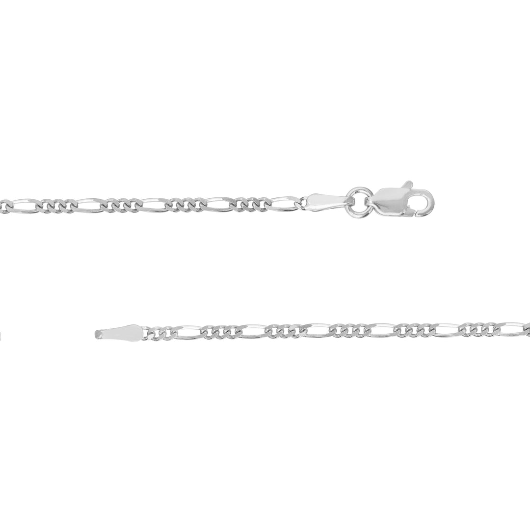 Sterling Silver 1.9mm Figaro Chain with Lobster Lock