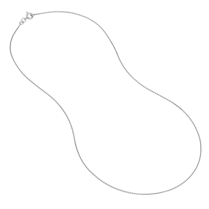 Sterling Silver 0.9mm Cable Chain with Spring Ring