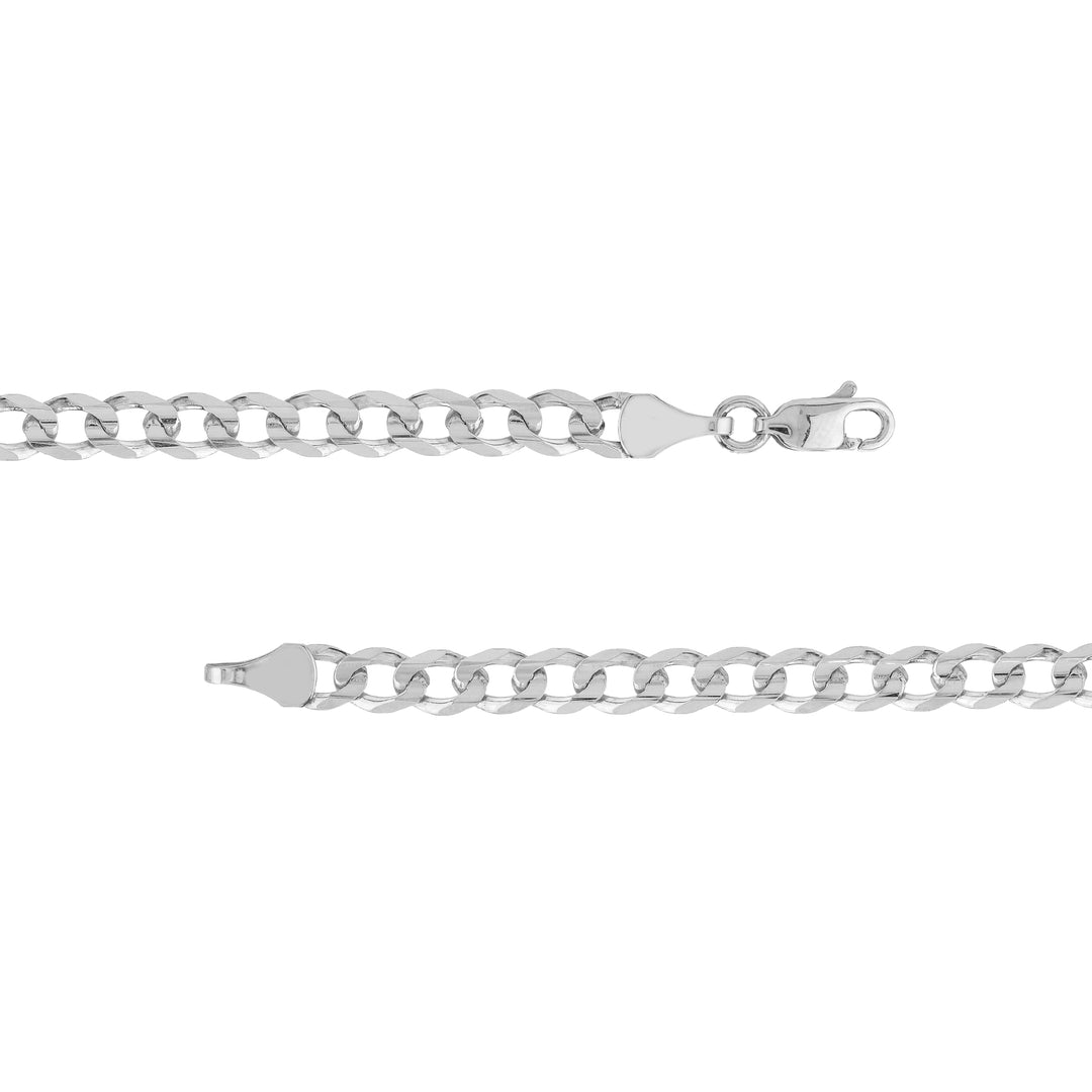 Sterling Silver 5.2mm Light Curb Chain with Lobster Lock