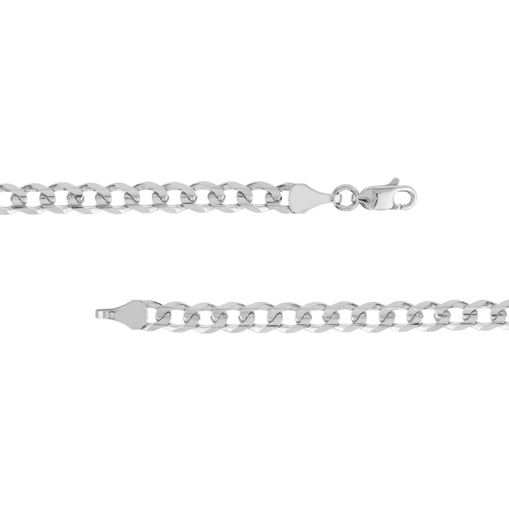 Sterling Silver 5.2mm Light Curb Chain with Lobster Lock