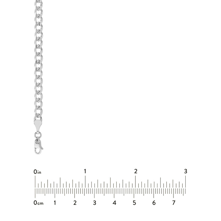Sterling Silver 5.2mm Light Curb Chain with Lobster Lock