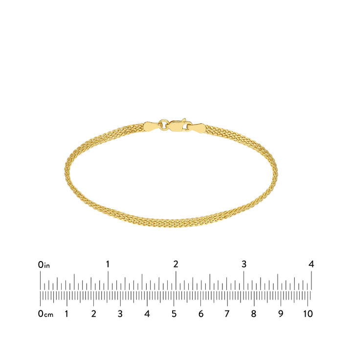 2 Row Hollow Wheat Chain Bracelet