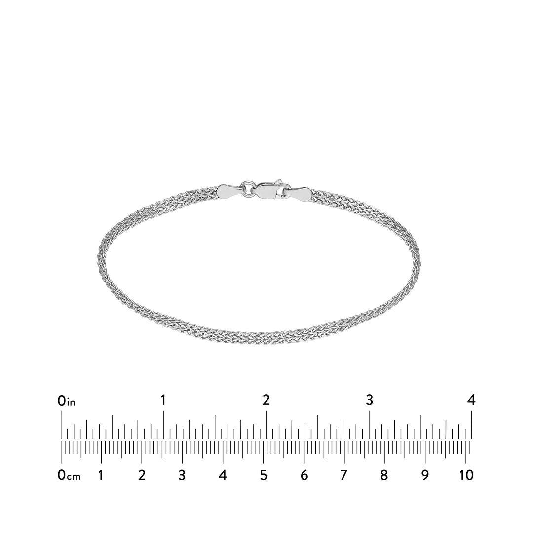 2 Row Hollow Wheat Chain Bracelet