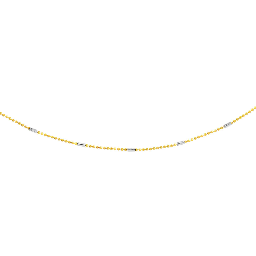 0.95mm Two-Tone Barrel Saturn Chain