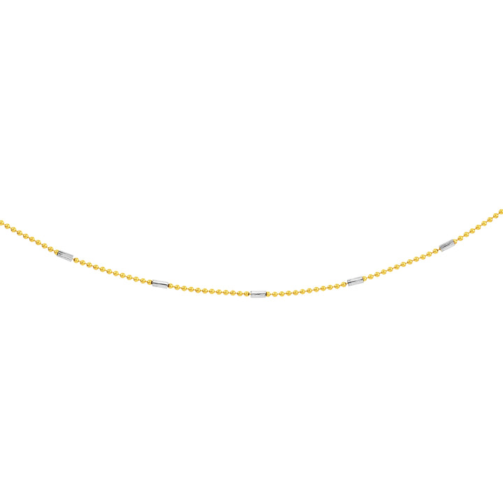 0.95mm Two-Tone Barrel Saturn Chain