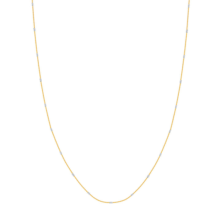 0.95mm Two-Tone Barrel Saturn Chain