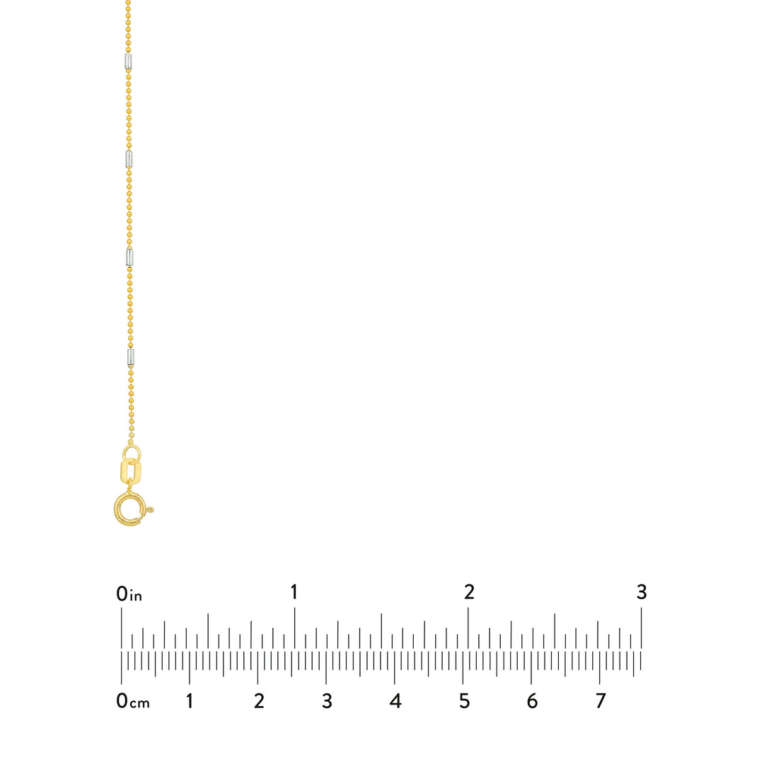 0.95mm Two-Tone Barrel Saturn Chain