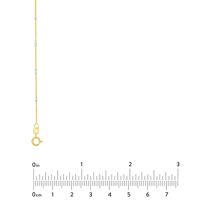 0.95mm Two-Tone Barrel Saturn Chain