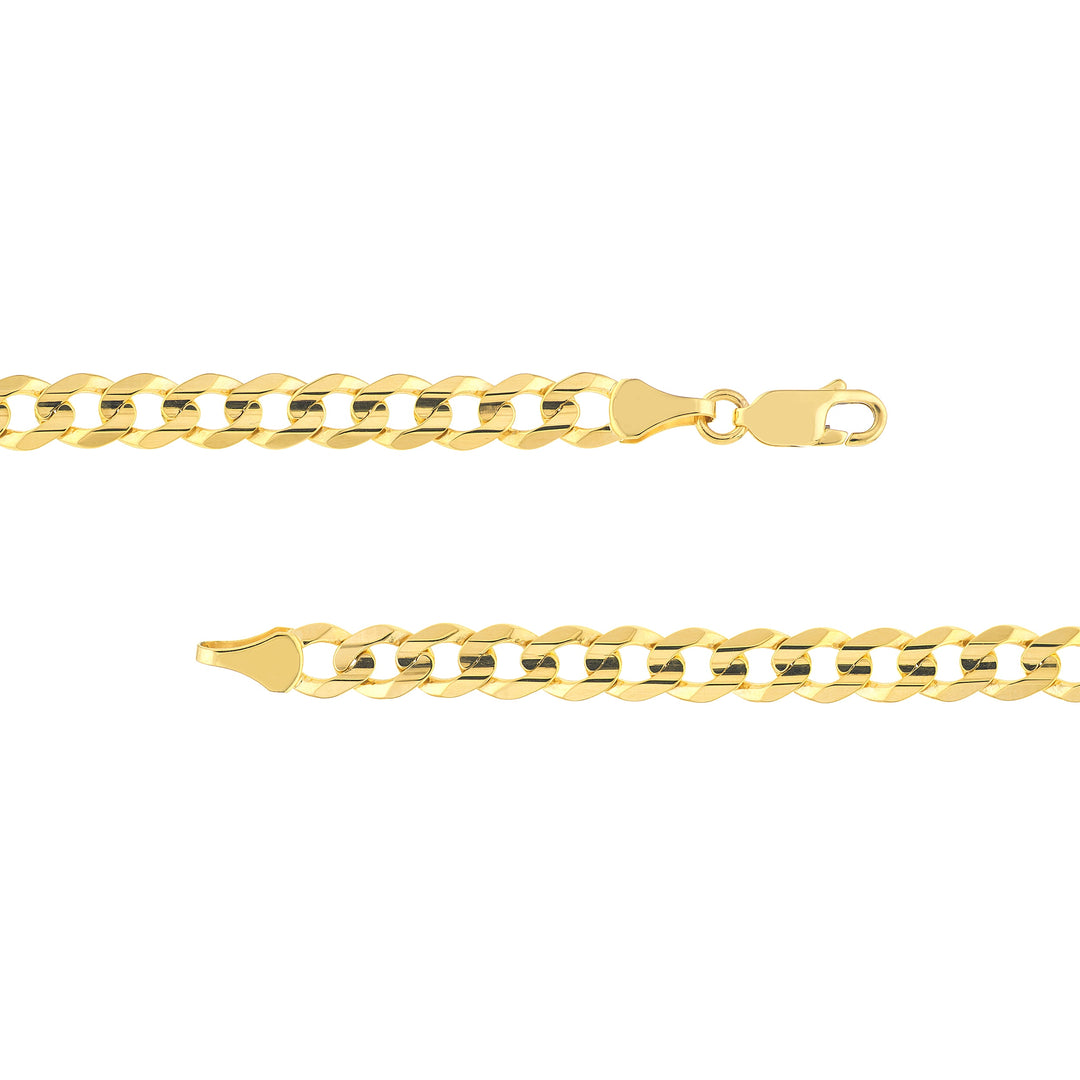 5.7mm Concave Cuban Curb Chain with Lobster End Caps