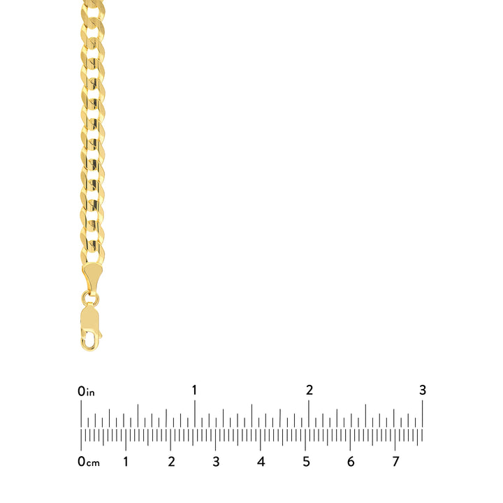 5.7mm Concave Cuban Curb Chain with Lobster End Caps