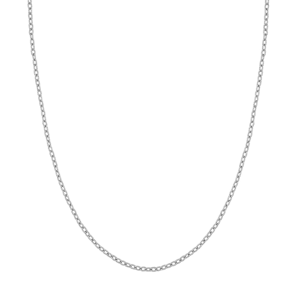Sterling Silver 2.15mm Designer Rolo Chain with Lobster Lock