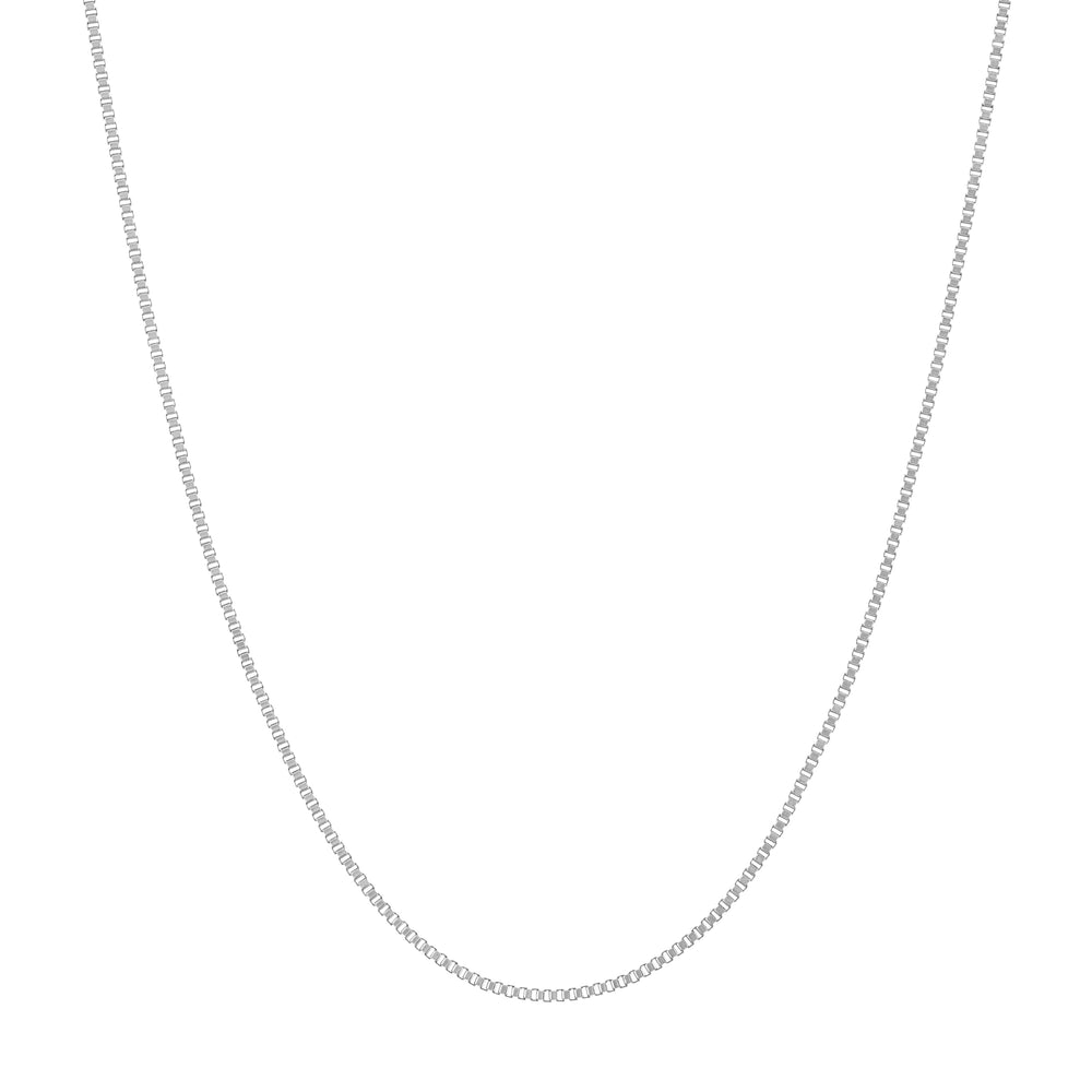 Sterling Silver 0.6mm Box Chain with Spring Ring