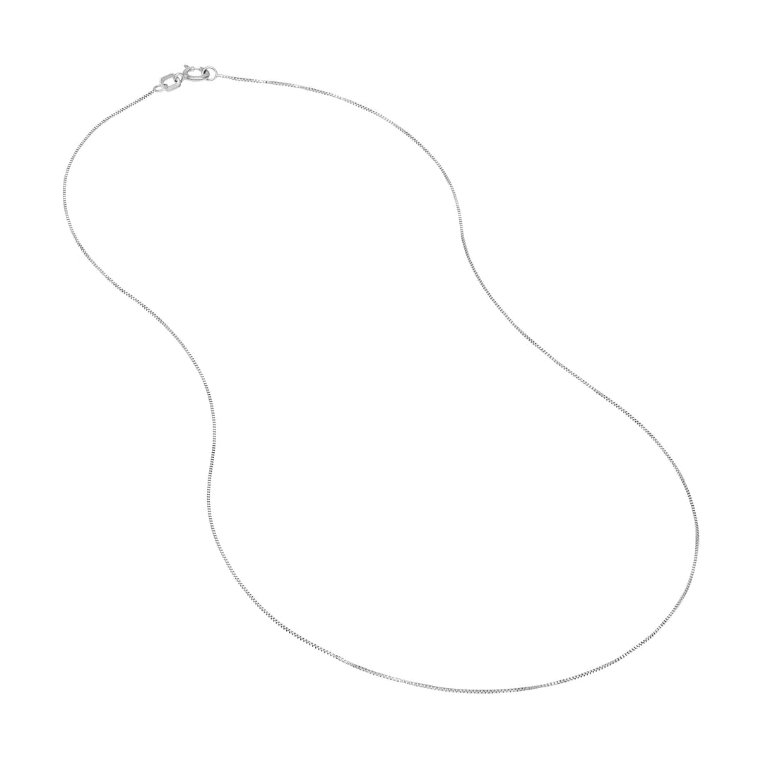 Sterling Silver 0.6mm Box Chain with Spring Ring