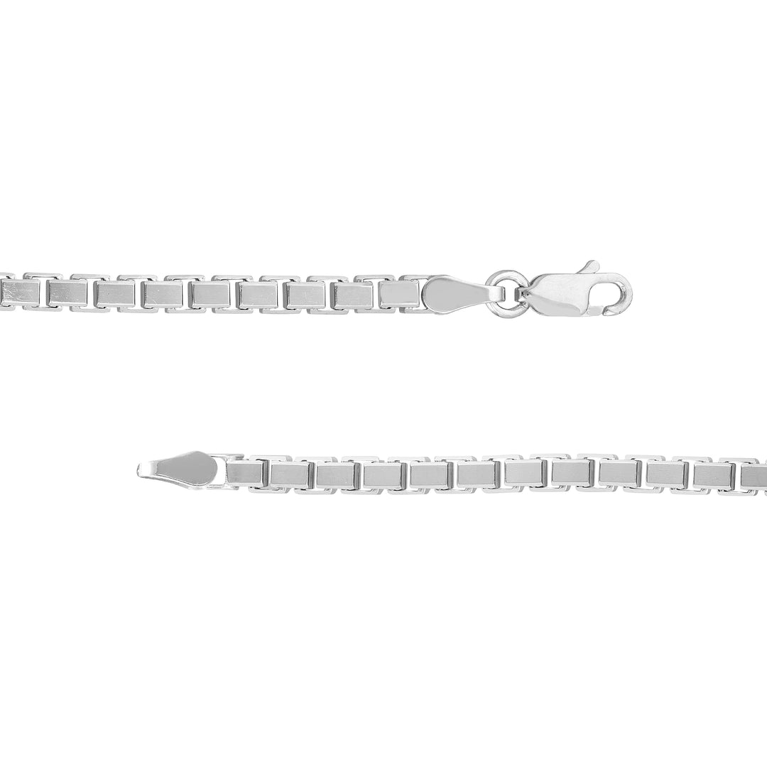 3.4mm Box Chain Bracelet with Spring Ring