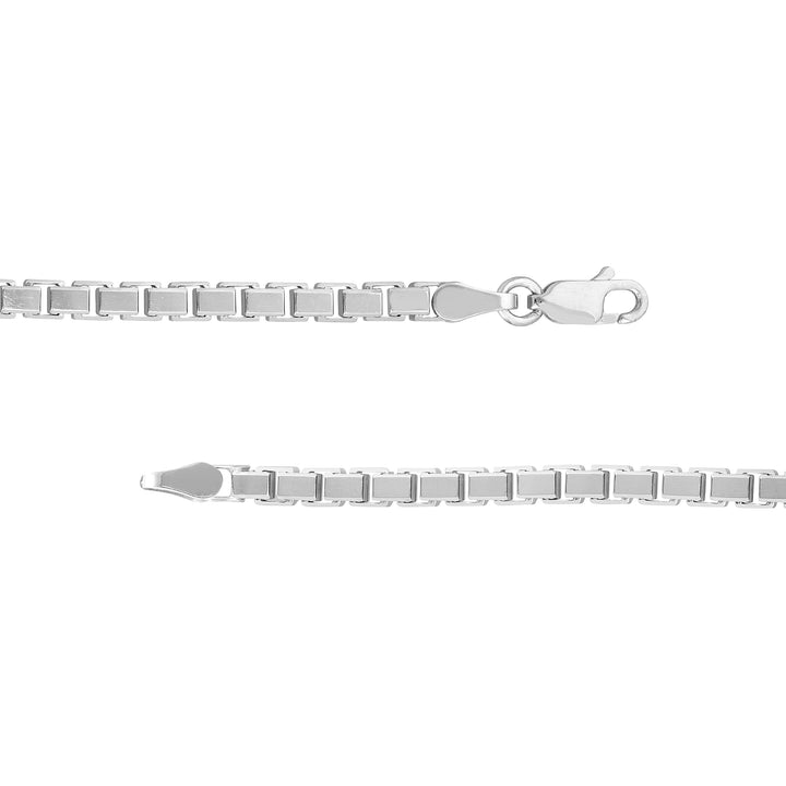 3.4mm Box Chain Bracelet with Spring Ring