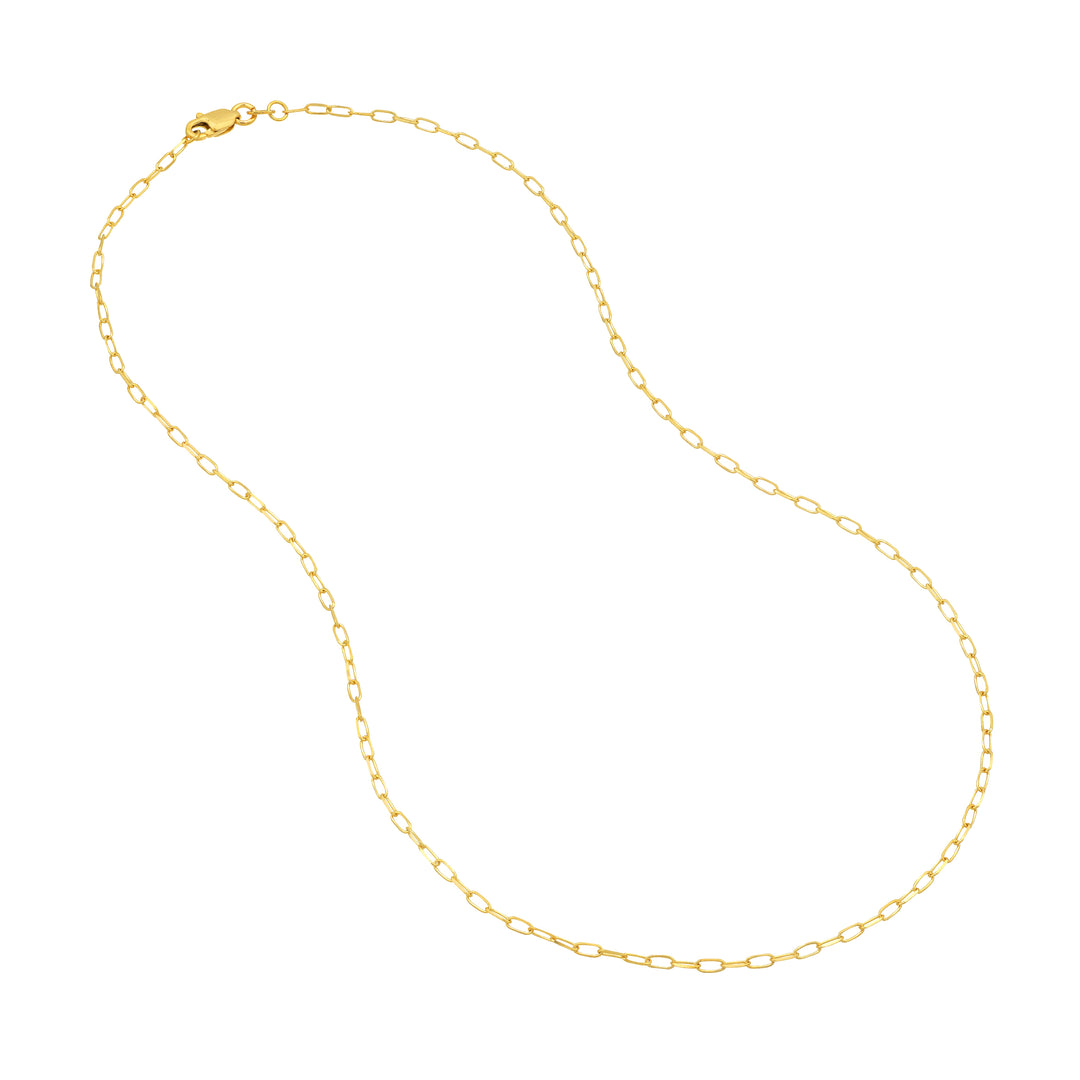 1.70mm Paper Clip Chain with Lobster Lock