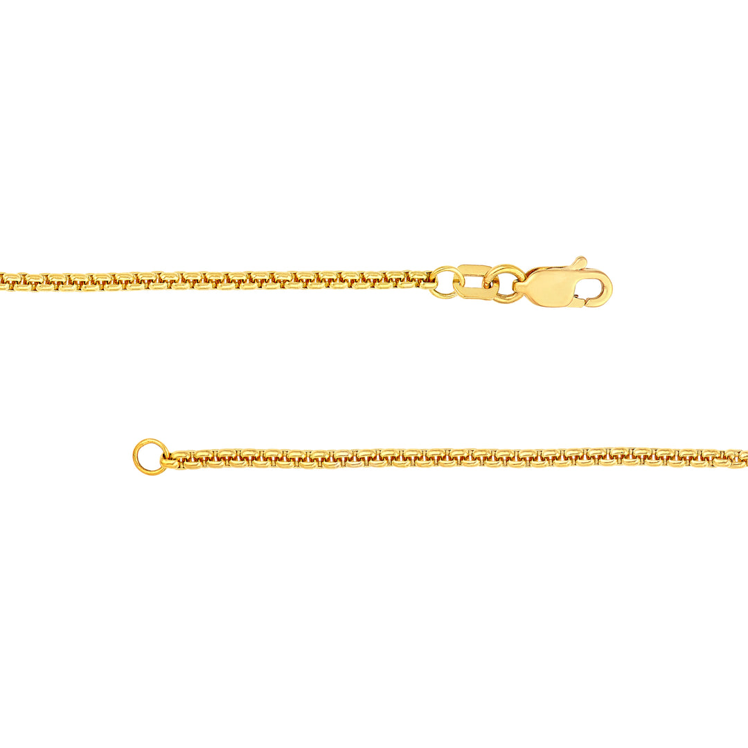 1.75mm Solid Round Box Chain with Lobster Lock