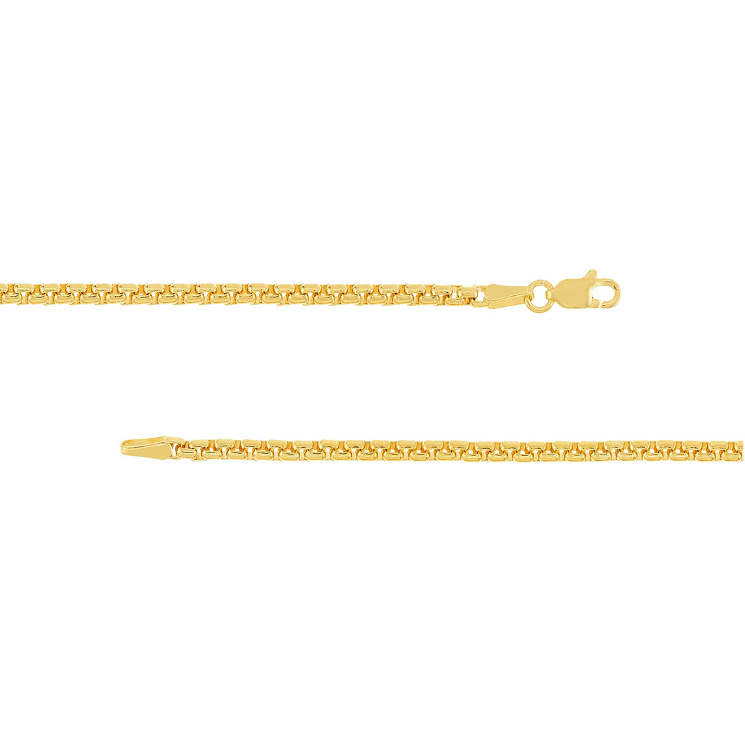 2.7mm Solid Round Box Chain with Lobster Lock