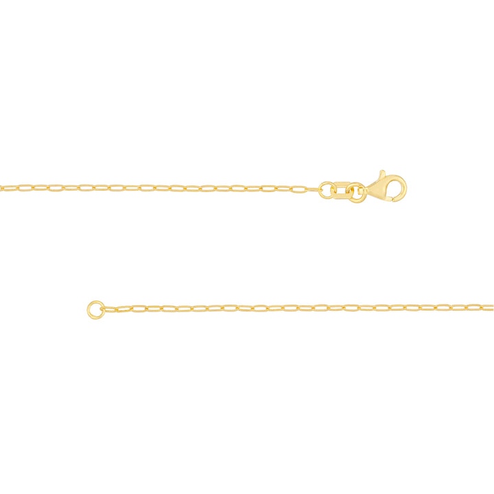 1.30mm Paper Clip Chain with Pear Shape Lobster Lock