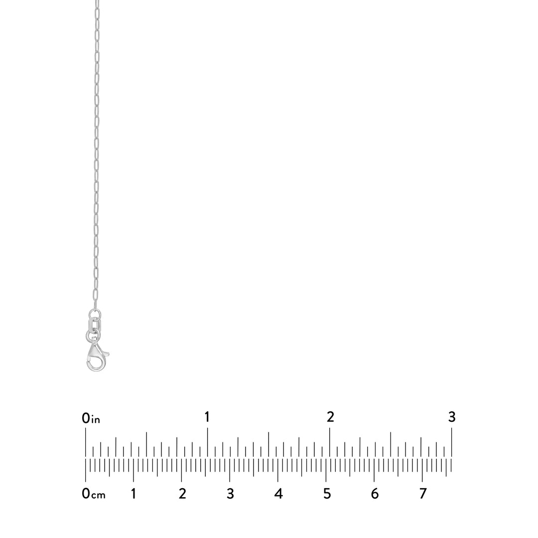1.30mm Paper Clip Chain with Pear Shape Lobster Lock