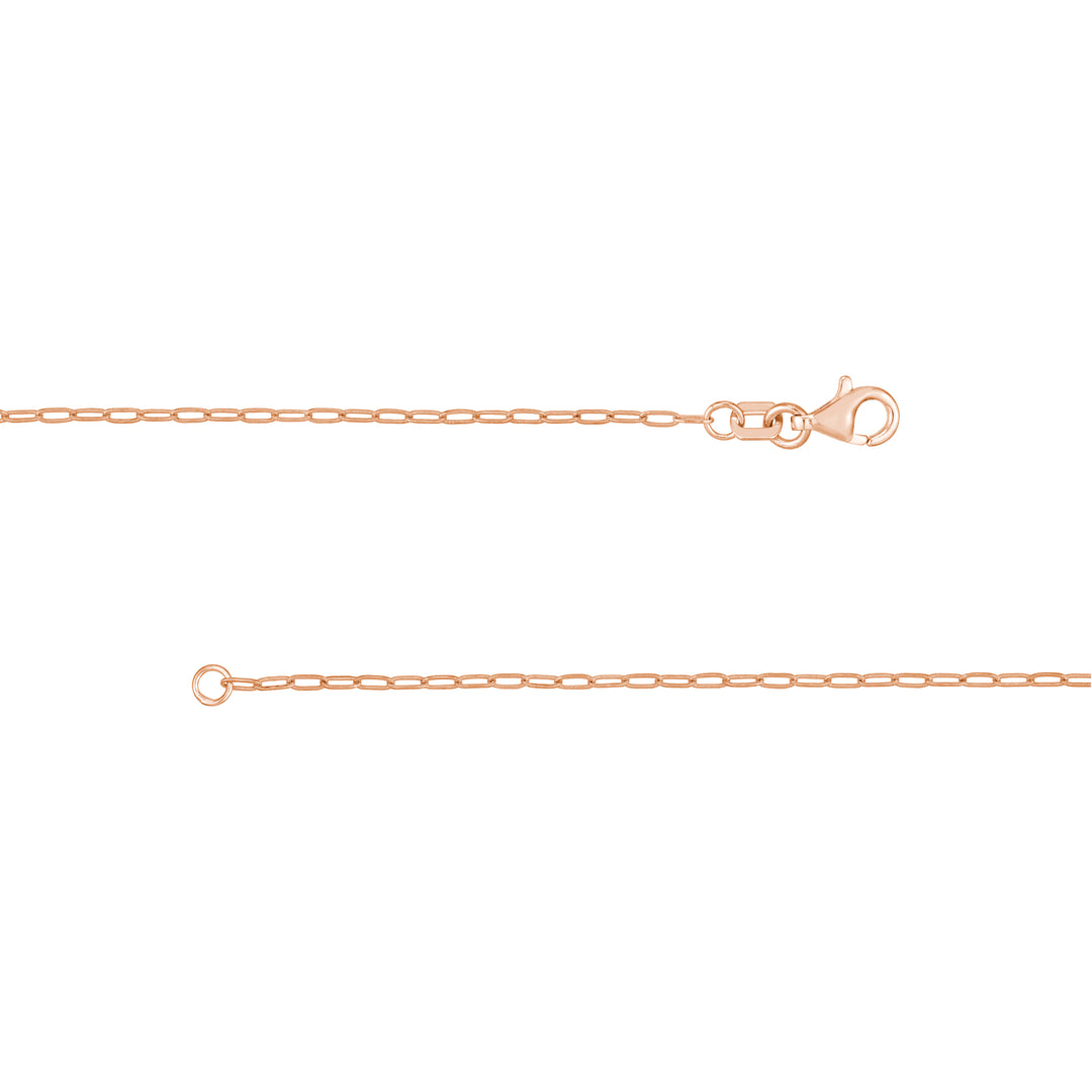 1.30mm Paper Clip Chain with Pear Shape Lobster Lock