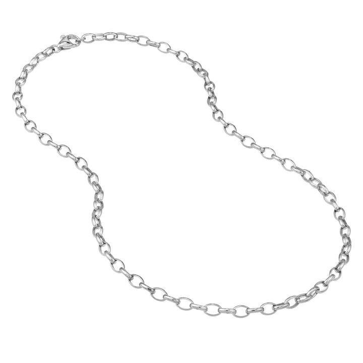 4.5mm Hollow Oval Forzentina Chain with Pear Lock