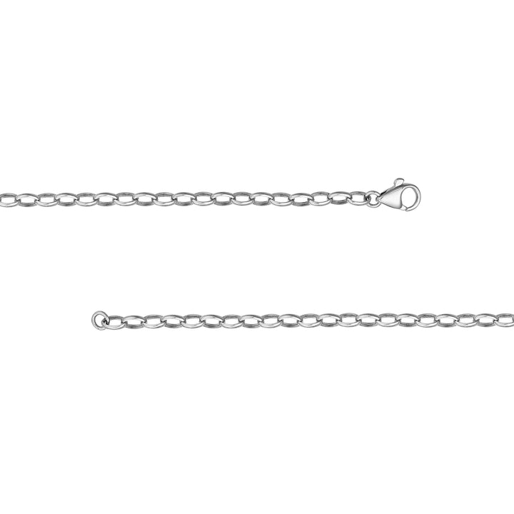 4.5mm Hollow Oval Forzentina Chain with Pear Lock