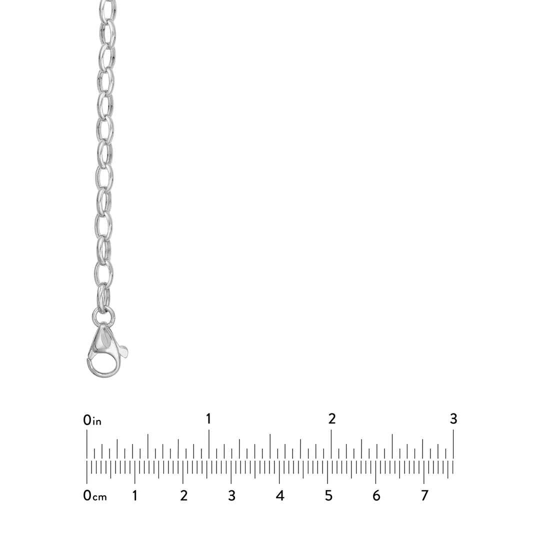 4.5mm Hollow Oval Forzentina Chain with Pear Lock