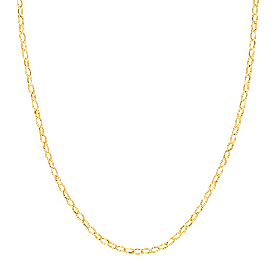 3.50mm Hollow Oval Rolo Forzentina Chain