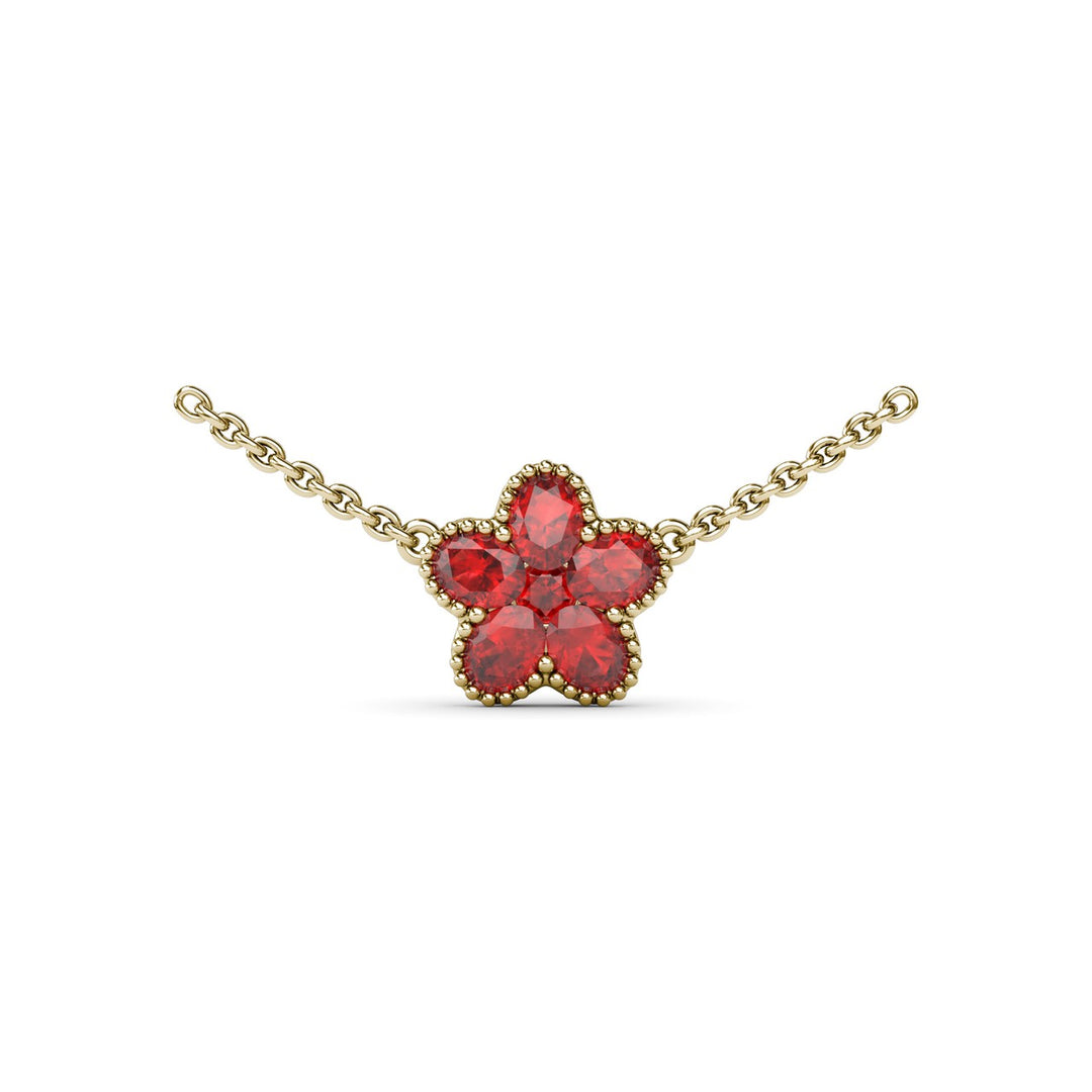 Ruby Magnolia Necklace