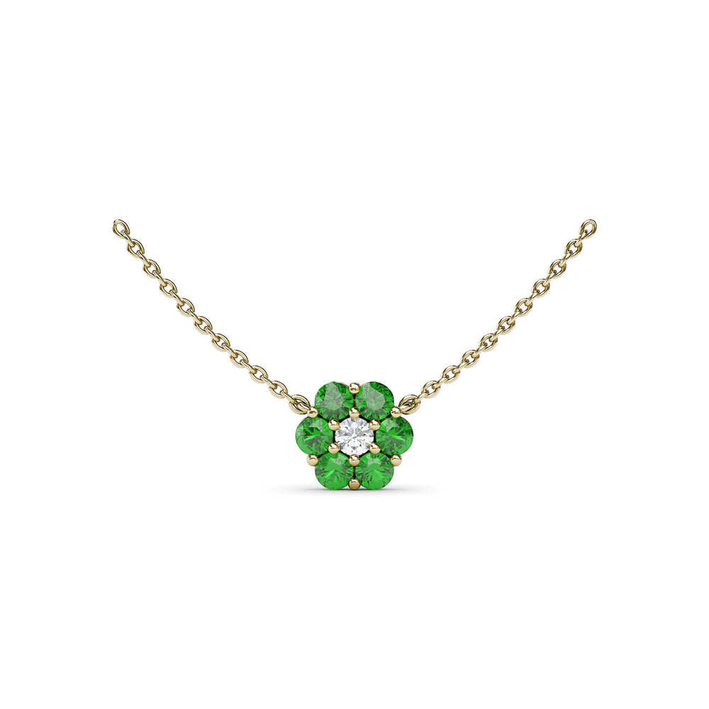 Magnolia Emerald and Diamond Necklace