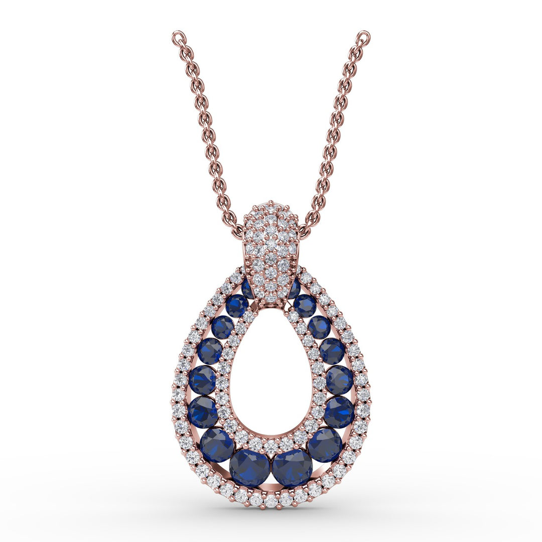 Steal The Spotlight Sapphire and Diamond Pendant