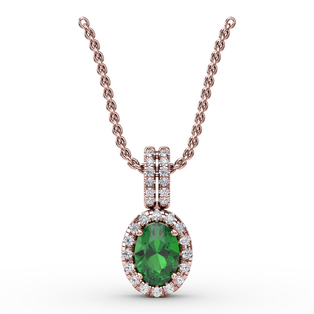 Sophisticated Emerald and Diamond Pendant