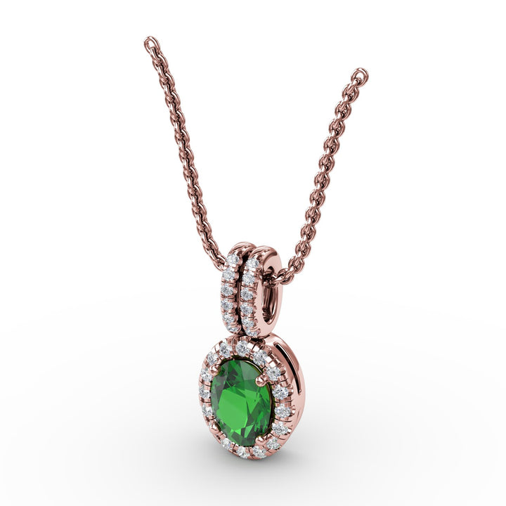 Sophisticated Emerald and Diamond Pendant