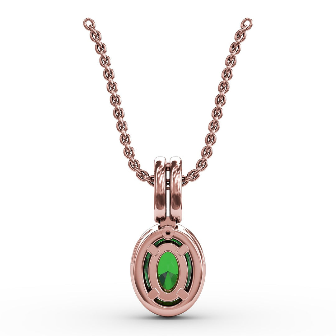 Sophisticated Emerald and Diamond Pendant