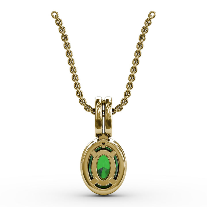 Sophisticated Emerald and Diamond Pendant