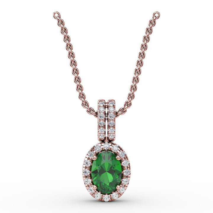Sophisticated Emerald and Diamond Pendant