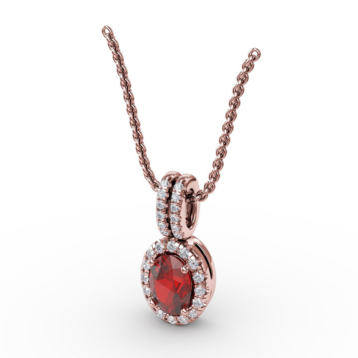 Sophisticated Ruby and Diamond Pendant